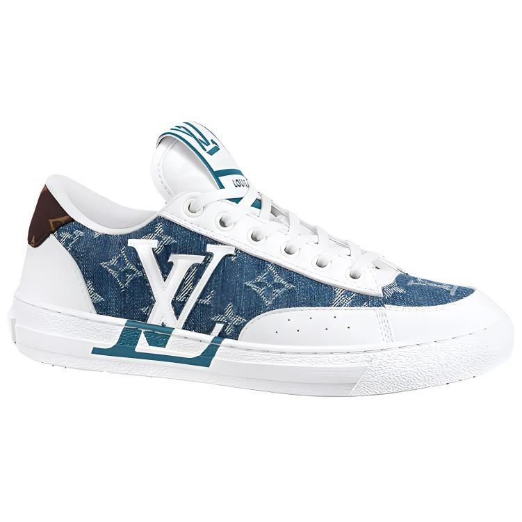 LOUIS VUITTON Charlie Sneakers 'White With Denim Monogram' Women's 1A9S44