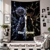 Wall Hanging Tapestry With Custom Name & Text, Hunter × Hunter Decorative Tapestry For Bedroom