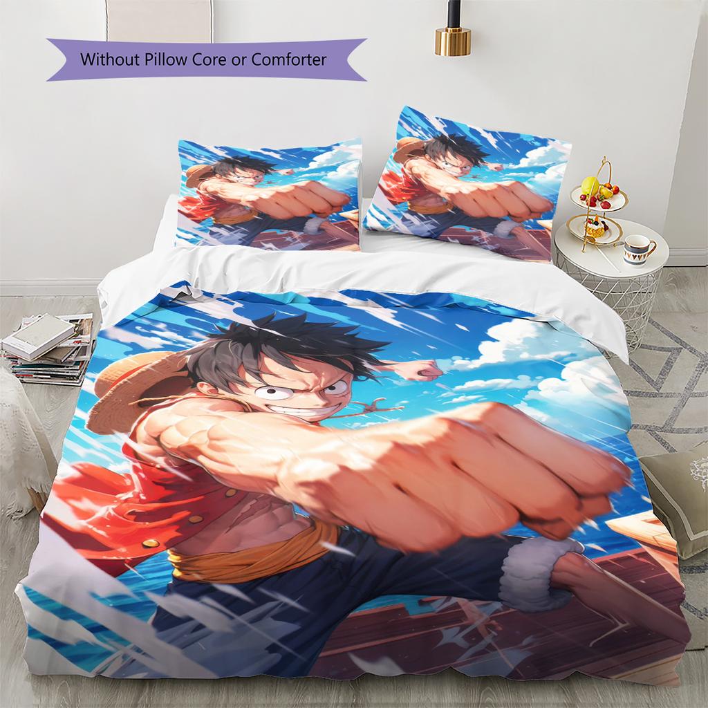 Set Copripiumino Trapuntato con Fantasia Cartone Animato Federa Decorazione per la Casa Regalo di Compleanno (1 * copripiumino + 2 * federa, senza nucleo)