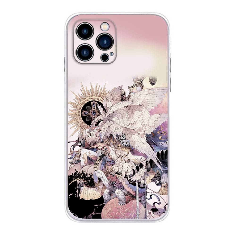 Gothic Cyber Sigil Cross Phone Case For iPhone 17 16,15,14,13,12,11 Plus,Pro,Max,XR,Plus,E,Mini Transparent Soft Cover