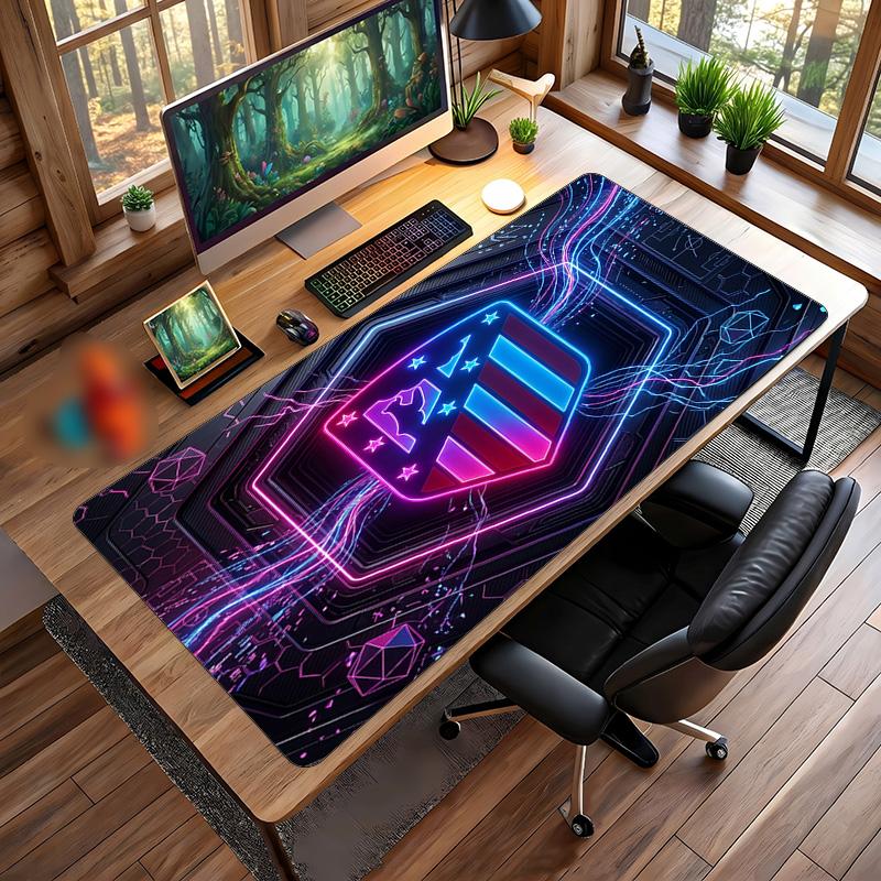 Atletico Madrid Printed Large Mouse Pad, Non Slip Soft Rubber Gaming Desk Mat for Office Laptop Computer Decor