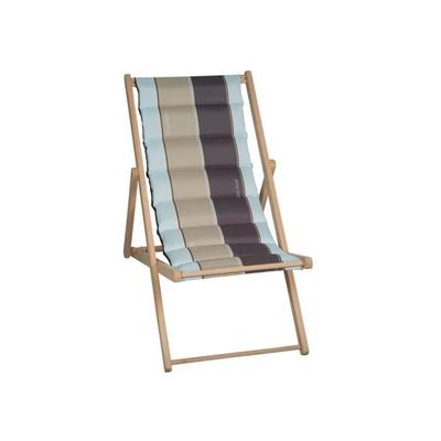 JARDIN PRIVE Gepolsterte Liege J'adore - Holzstruktur - Grau