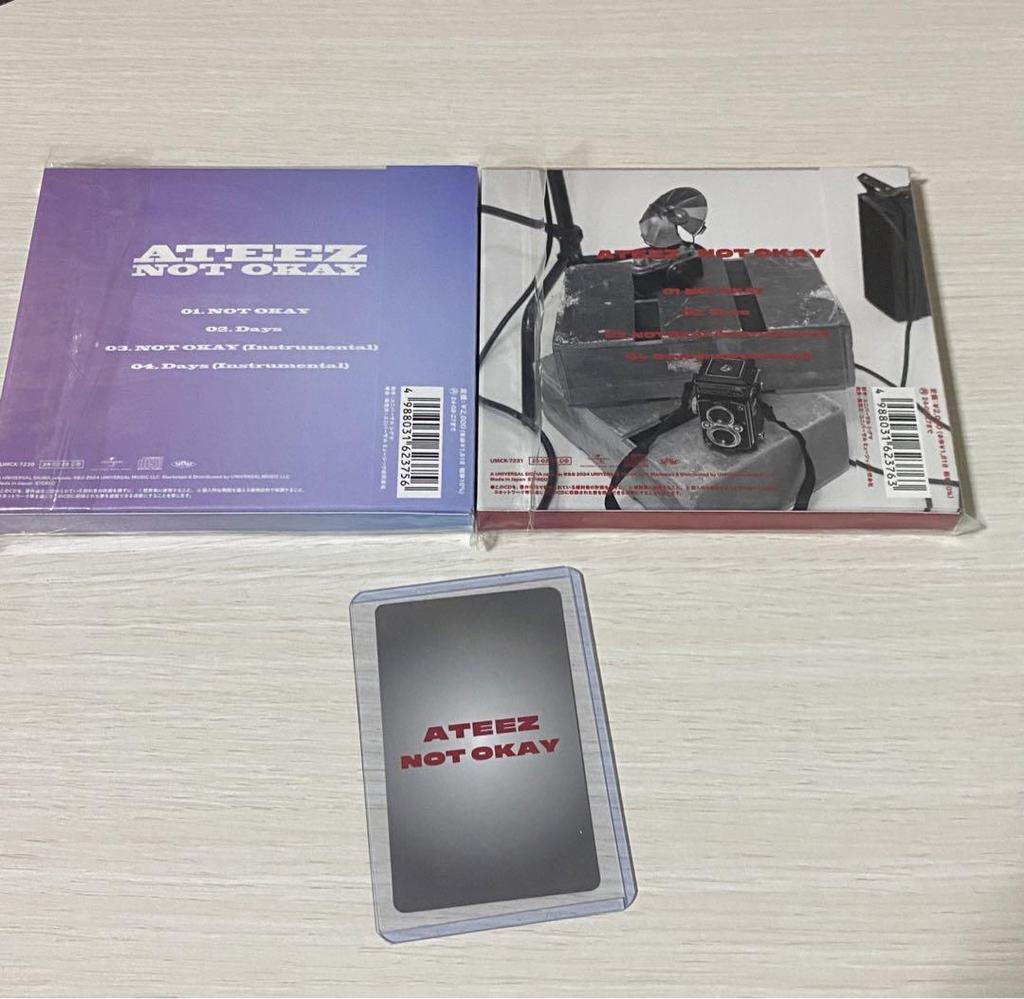 [USED] ATEEZ NOT OKAY CD set with sound card