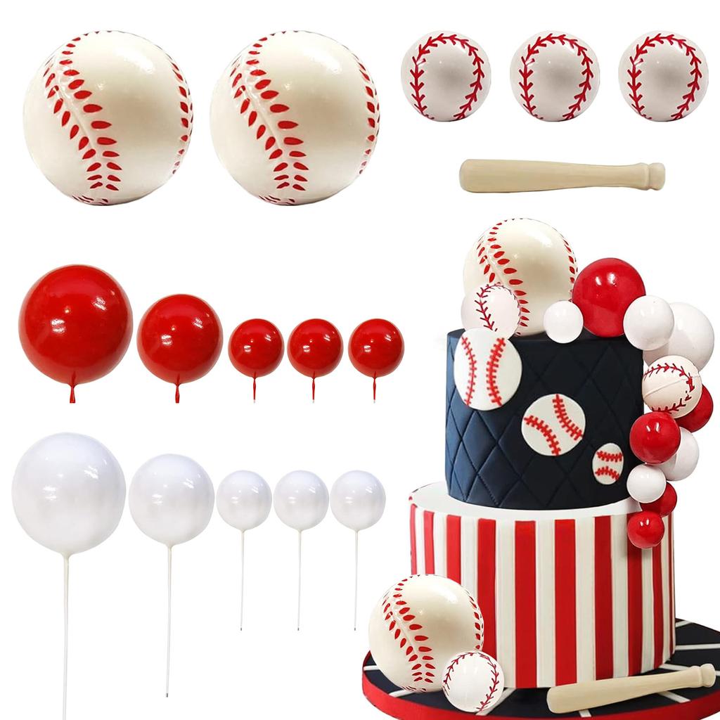Sport-Thema Babyparty Baseball Kuchen Dekorationen Baseball Kuchen Topper Zubehör Für Jungen Männer