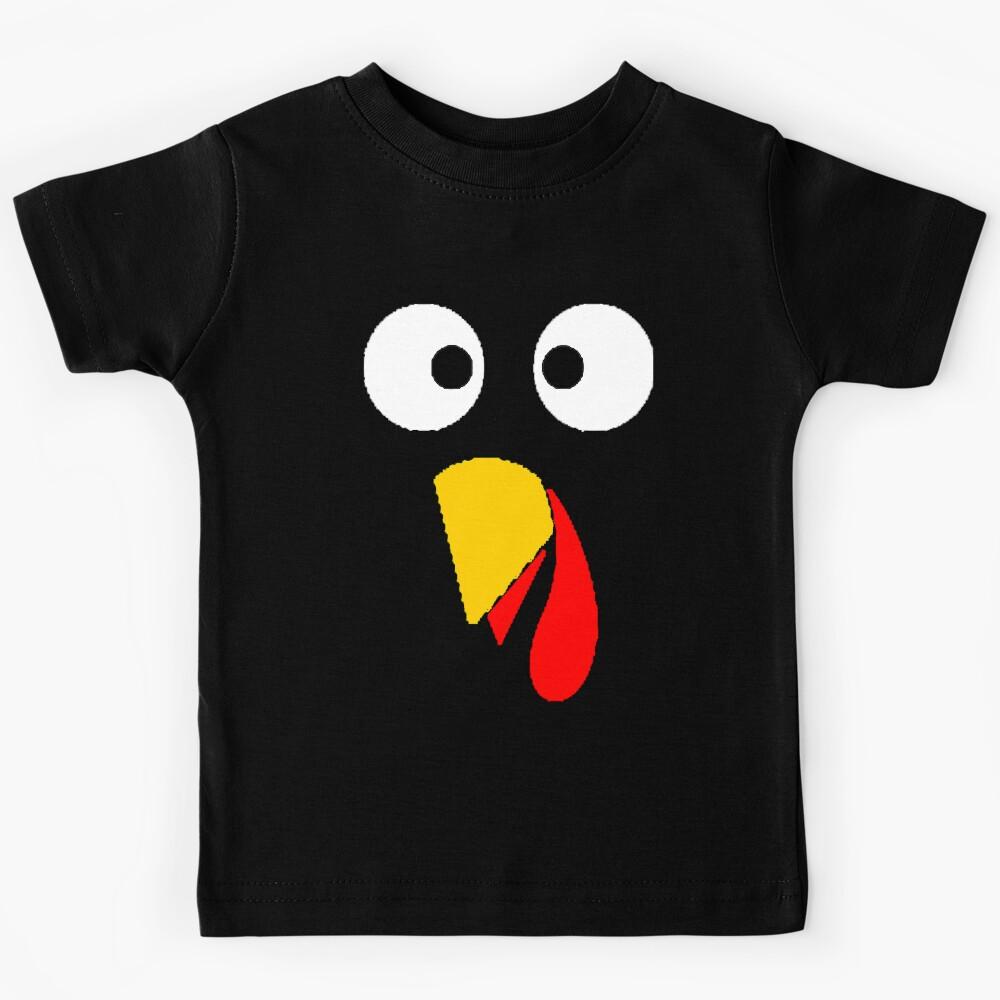 Cute Turkey Thanksgiving Day Halloween Turkey Face Costume Kids T-Shirt 160