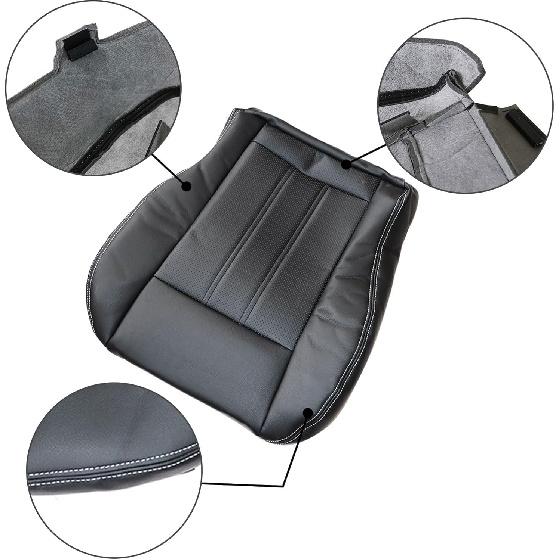 SecosAutoparts Driver or Passenger Side Bottom Replacement Perforated Leather Seat Cover Compatible with Chrysler Town and Country 2011-2016