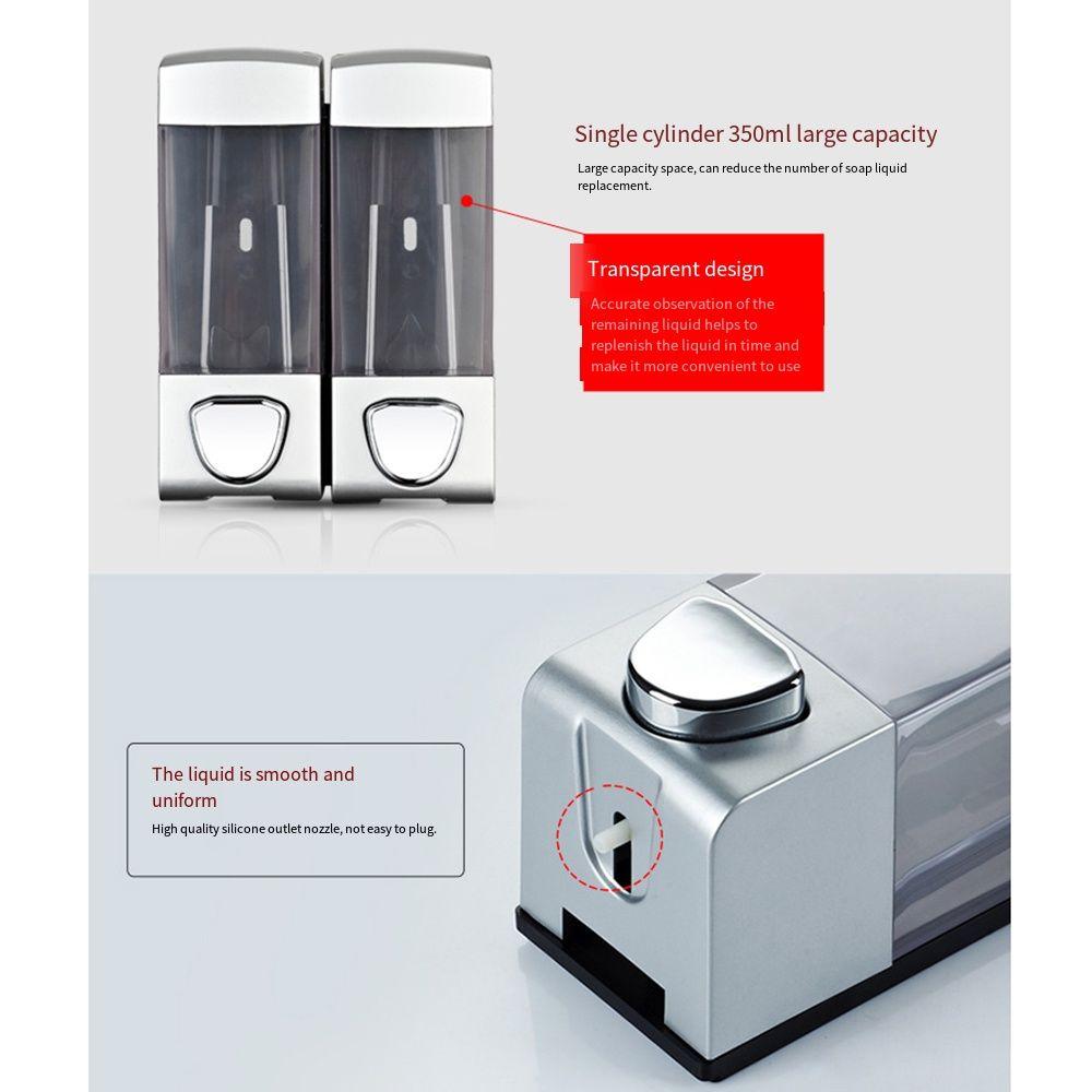2in1 Shower Gel Box Manual Press Hand Sanitizer Container Soap Liquid Dispenser Home