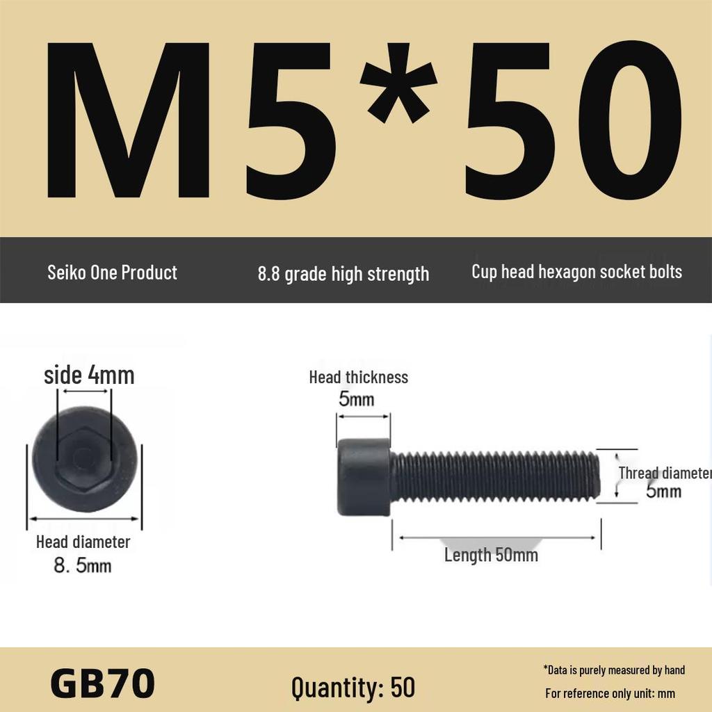 8.8 High-Strength Socket Head Cap Screw Bolt (M4-M16)