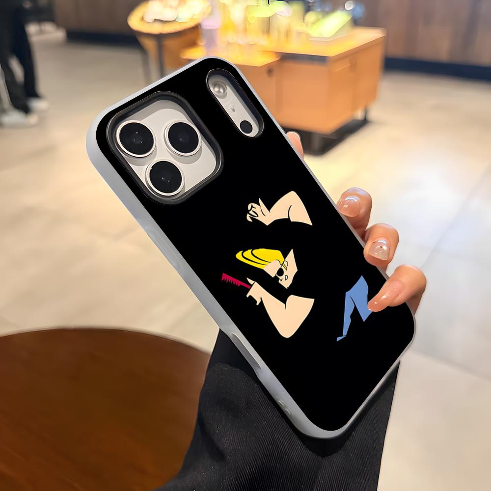 Johnny Bravo Anime Phone Case For IPhone 17 Air 16 E 15 14 Plus 13 12 11 Pro Max Jelly 2 In 1 Protective Case