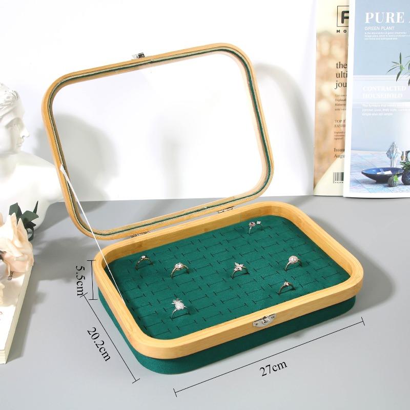 

Transparent Jewelry Storage Box Large Capacity Rings Organizer Case Household Jewellery Storages Cases Ring Displays Boxes