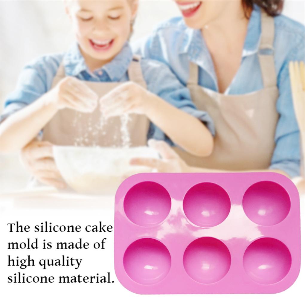 Molde para hornear pudín, molde de silicona con forma de media bola para pasteles, muffins, cupcakes, cubitos de hielo, herramienta para hornear