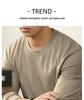 Men's Autumn/Winter Long-Sleeve Crew Neck T-Shirt - 320G Heavyweight Xinjiang Long-Staple Cotton, Loose Fit, Solid Color
