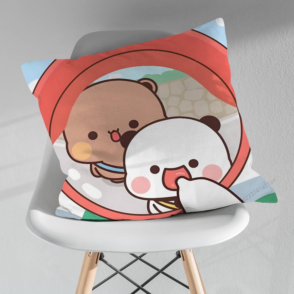 Cute BBubu DDudu Funny Pillowcase for Sofa Room Office Decor Printing  Merchandise AllMatch Cushion Cover