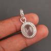 Natural Rose Quartz Gemstone 925 Sterling Silver Handmade Jewelry Pendant 1.20" PP-7-29
