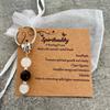Sister Birthday Gift Set Agate Stone Keychain With Sentimental Message Card and Beaded Bracelet for Women