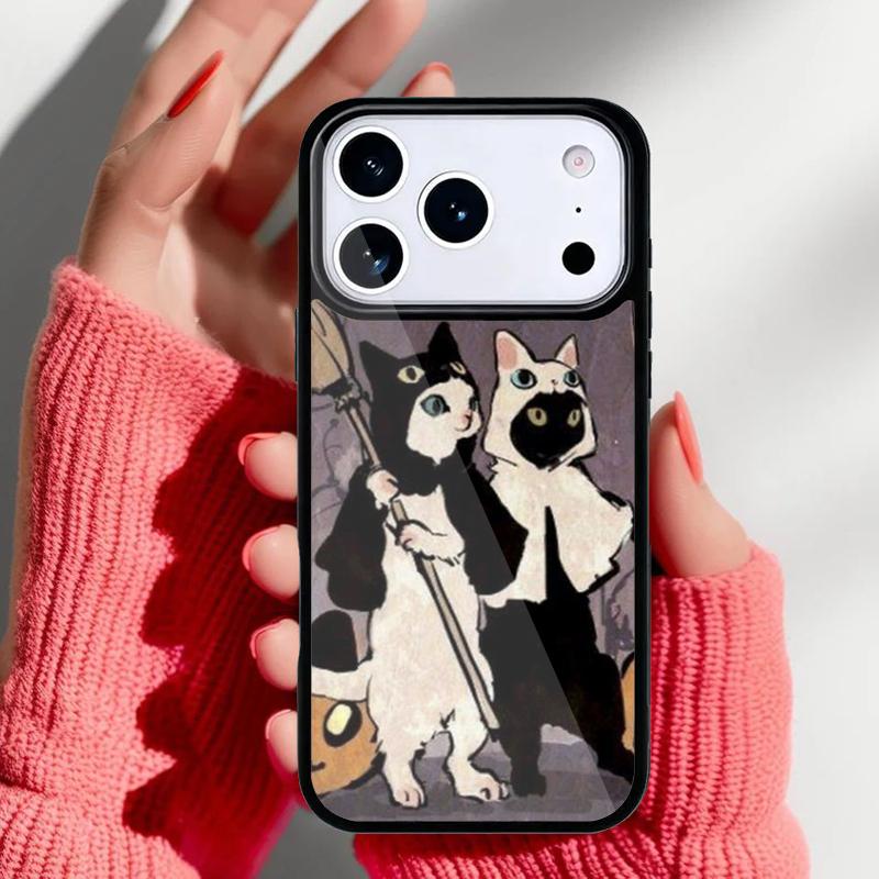 Vintage Halloween Phone Case for iPhone 17 Air 16e 15 14 13 Pro Max Back Cover for 12 11 Pro Coque