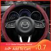 2025 Hot 38cm Car Leather Steering Wheel Cover Carbon Fiber for Mazda CX-30 CX-3 CX-8 CX-5 CX3 CX5 CX4 Cx30 Cx8 Car Accessories