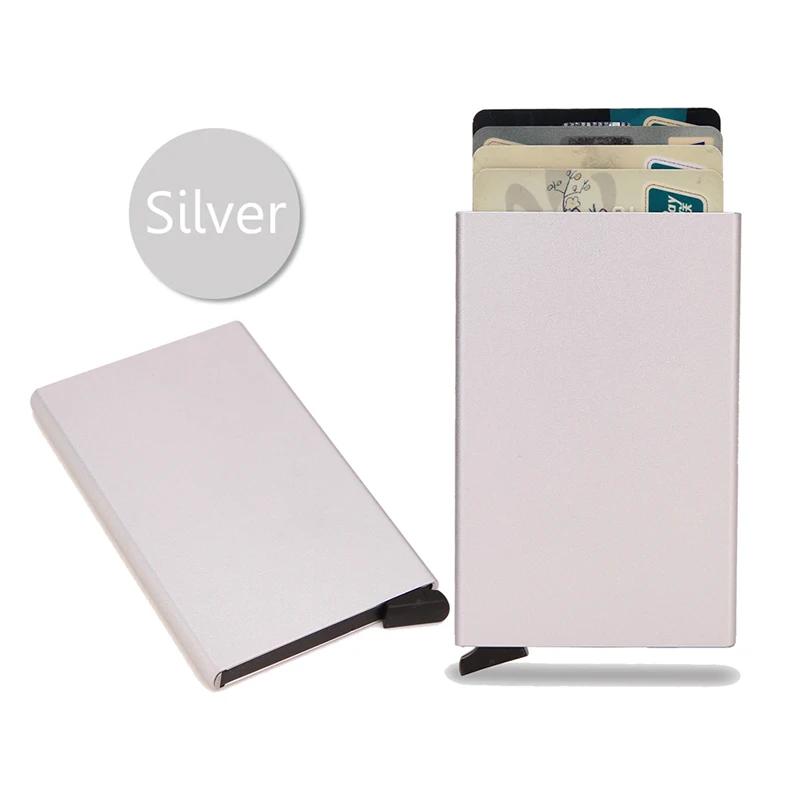Rfid Business Credit Card Holder Metal Men Women Wallet Small Vistit Bank Cardholder Case Thin Minimalist Wallet for Men Vallet