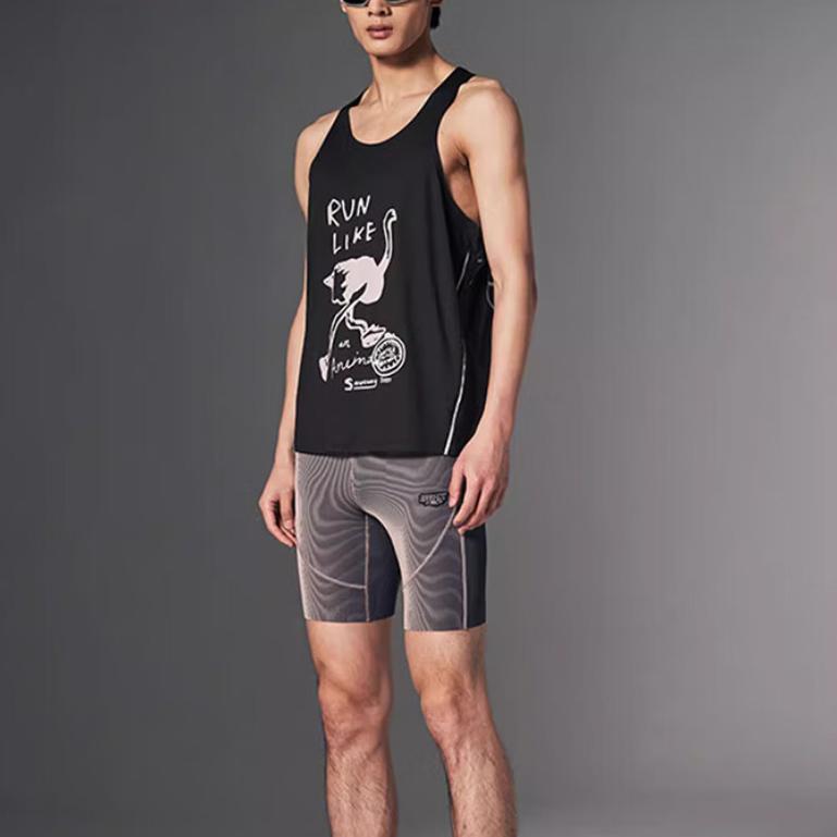Saucony Tank Tops Unisex Black Crew Neck Moderate Other SA2259TK41C-CO086