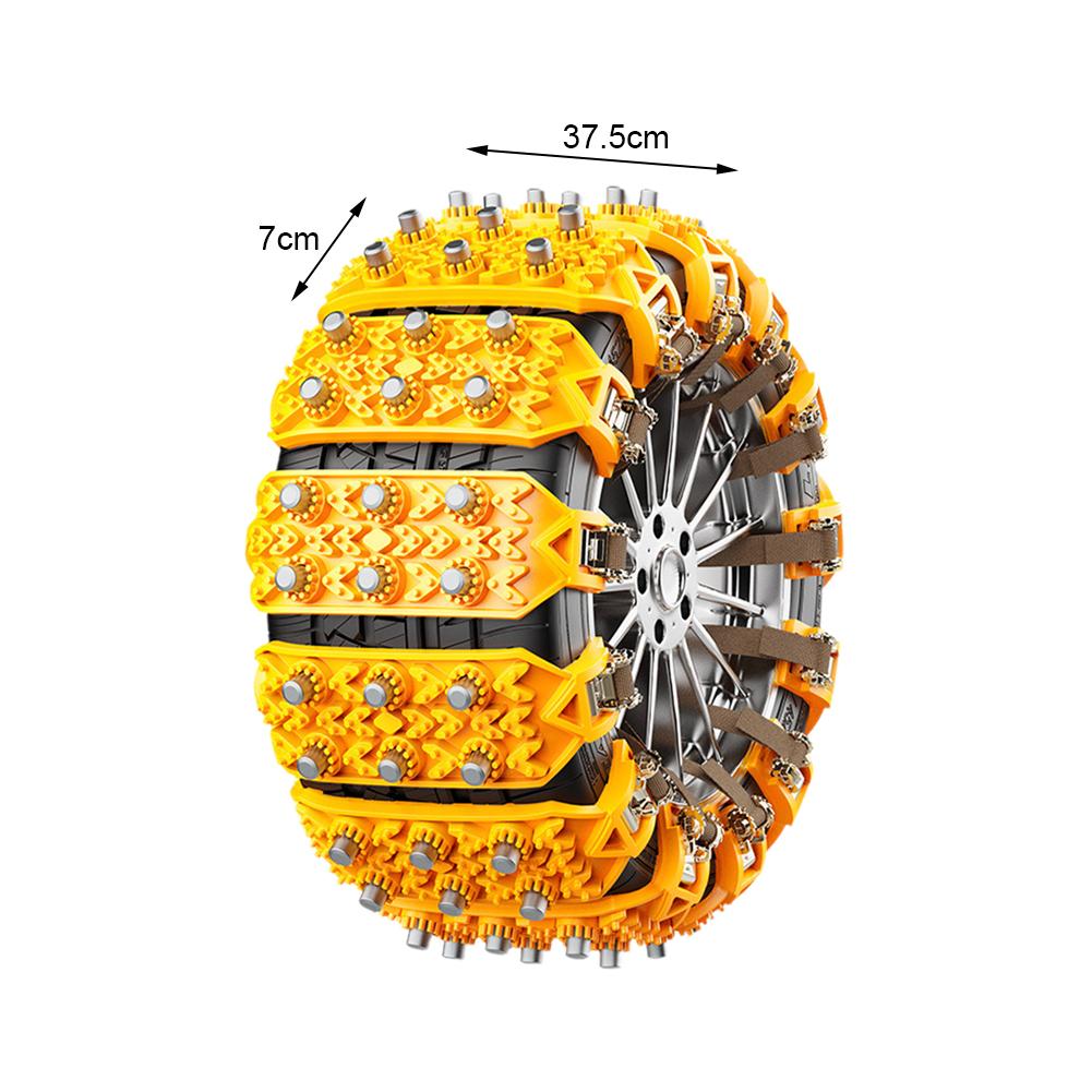 Rubber High-end Anti-skid Chain No Need For Jack Car Tires Sediment Beef Tendon Snow Tires Cleaning And Maintenance Snow Chains