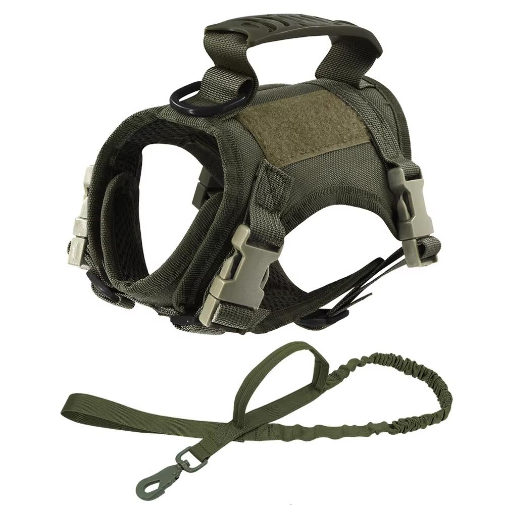 Tactical Pet Chest Harness with Traction Rope Set Universal Anti Slip for Cats and Dogs Paired with Personalized