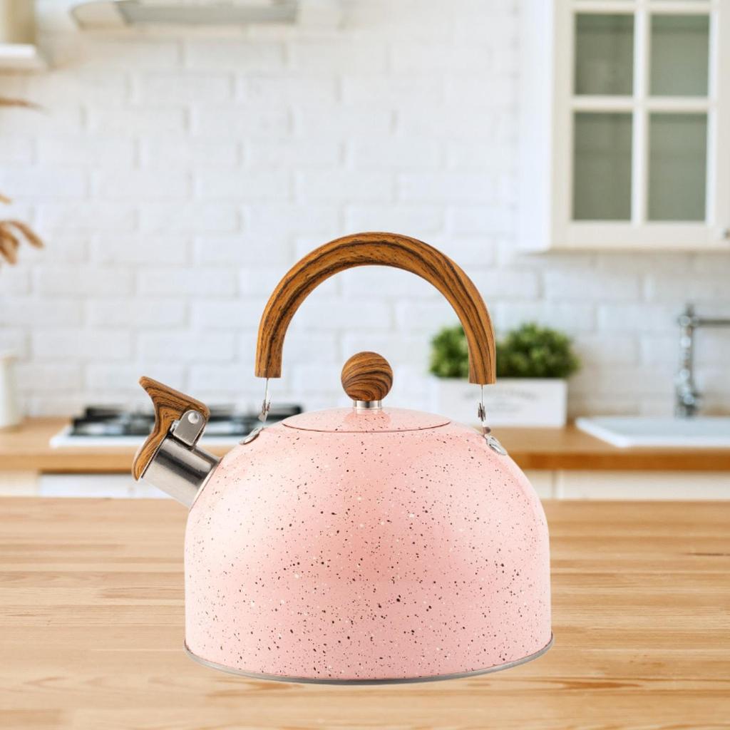 3L Stainless Steel Whistling Tea Kettle Water Boiler Large Capacity Water Kettle for Dorm Outdoor Camping Household Apartment