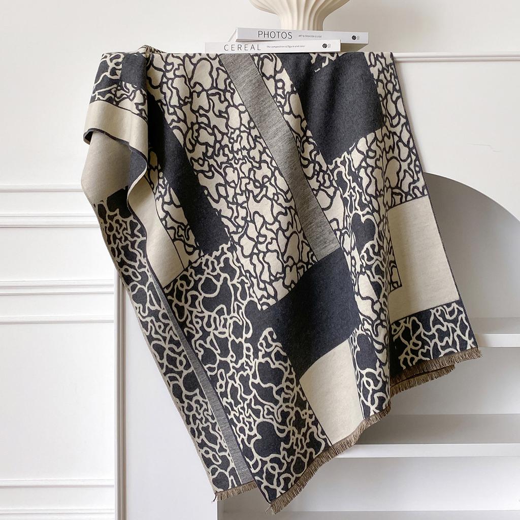 Shawl Women's Cloak Cloak Blanket Office Blanket Scarf Dual-purpose Thick Scarf
