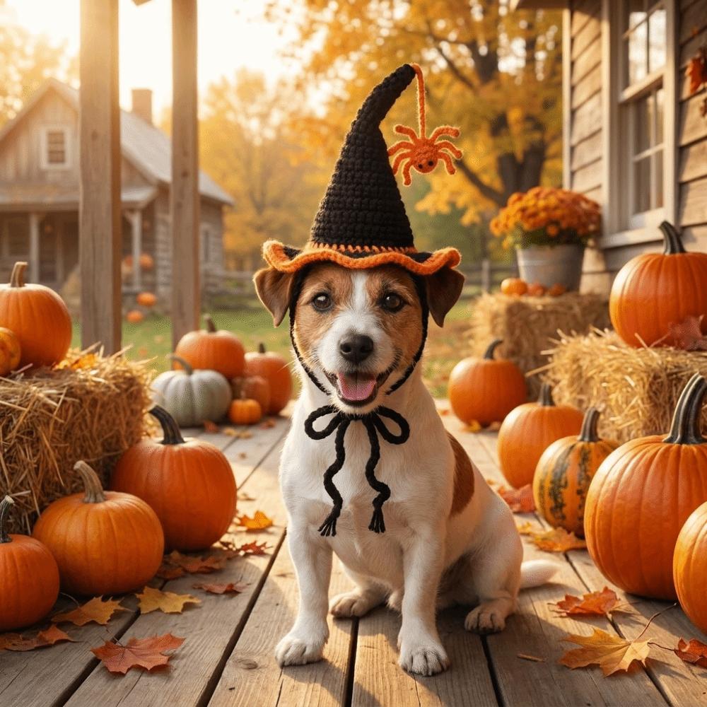 Breathable Pet Halloween Star Hats Soft Cat Witch Hat Halloween Dog Costume Photos Props
