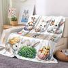 1PC Happy Easter Celebration Pattern Flannel Blanket,Soft,Skin-Friendly,Warm,Machine Washable,Suit for Sofa, Bed, Office,Camping