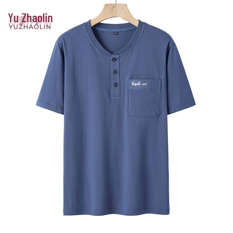 Yuzhaolin Men s Loose-Fit Pocket Short Sleeve T-Shirt L