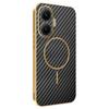 For Xiaomi Redmi Turbo 4 Pro 5G/Poco F7 5G Phone Case Carbon Fiber Textured Electroplated TPU Back Cover