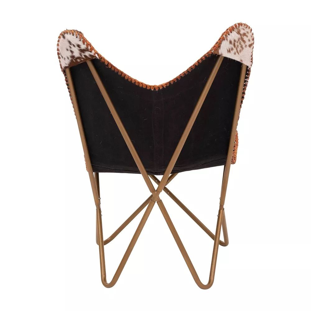 New Home Decor Genuine Goat Leather Butterfly Arm. LEATHER  BUTTERFLY CHAIR