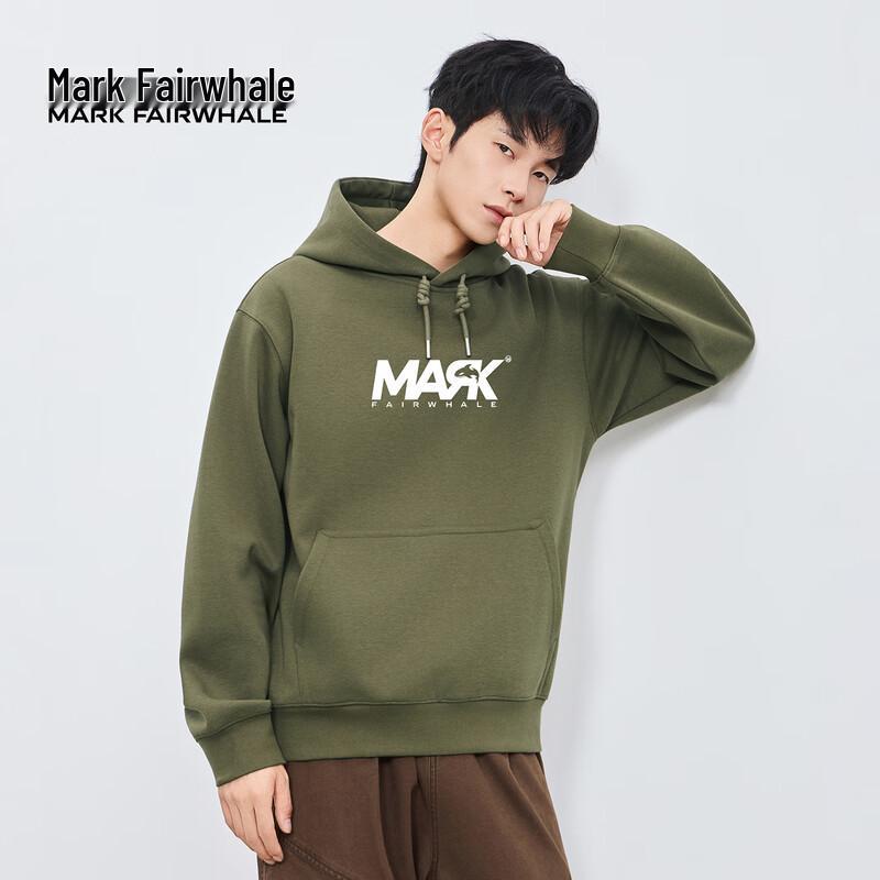 Mark Fairwhale Men's Printed Letter Hooded Sweatshirt