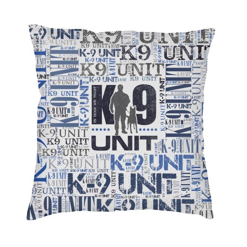 Luxury K9 Team Malinois Cushion Cover Polyester Belgian Shepherd Dog Throw Pillow Cases Living Room Home Decoration Pillowslip