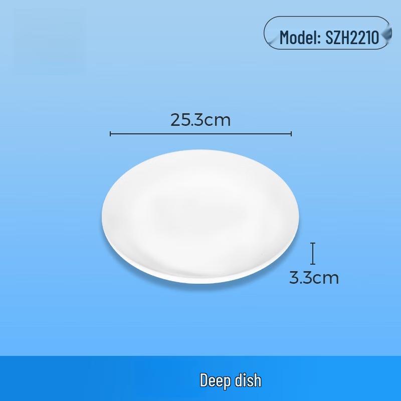 Wuhe Commercial 10-inch Deep Melamine Smart Fast Food Plate