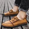Fashion New Men's Dress Casual Shoes Lace-Up Loafers Comfortable Office Walking Shoes Non-Slip Business Sneakers for Men Fashion Flats
