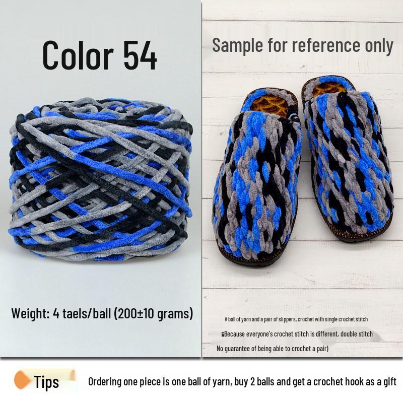 Plush Wool Yarn for Hand-Knitted Crochet Shoes & Slippers