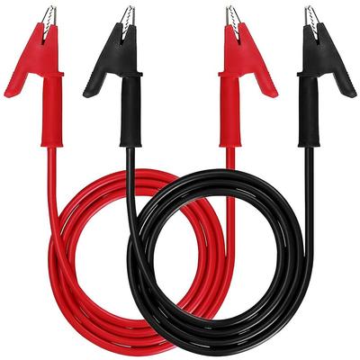 2 Stück Zweifarbige Krokodilklemmen Elektrische Messleitungen Rutschfest Hohe Portabilität
