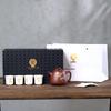 Zhang Guanmin Yixing Zisha Kung Fu Tea Set with Suet Jade Porcelain