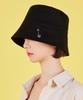 Bajal Heart Chain Studded Linen Bucket Hat Black