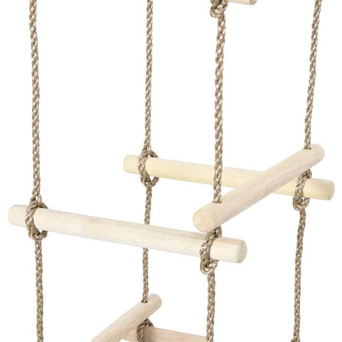 VidaXL Échelle de corde pour enfants 200 cm Bois 91802