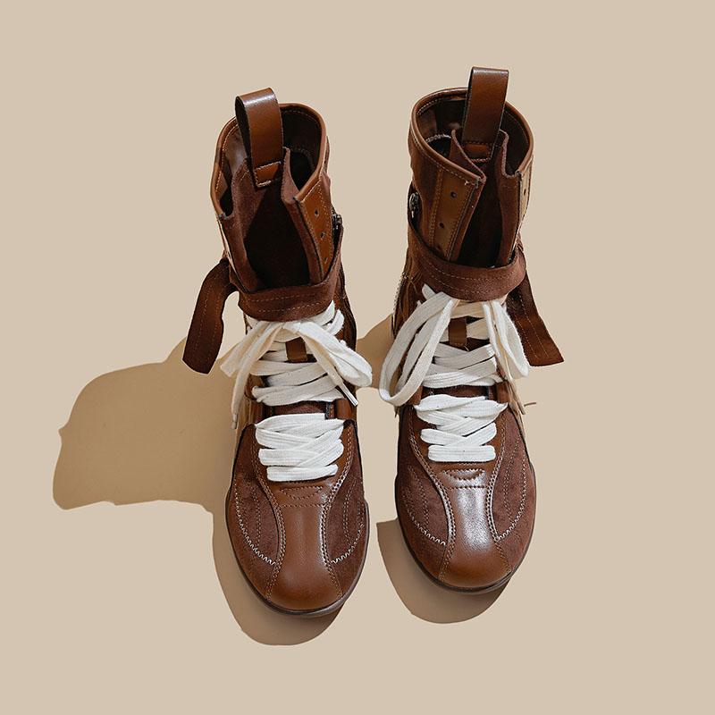 Mode 2025: Neue Damen-Ankle-Boots und kurze Stiefel mit runder Zehenpartie, rutschfest, für optimale Bewegungsfreiheit, auch in großen Größen erhältlich, ideal für Outdoor-Aktivitäten und Boxen.