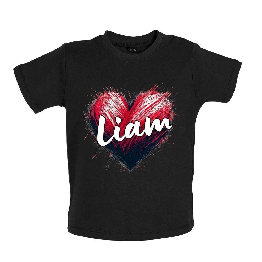 

Liam Love Heart - Kids Baby Kids Boys Girls Unisex T-Shirt / Bodysuit - Music Music Musician Singer Band Tour 100