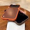 Luxury Orange Transparent Phone Case For iPhone 17 16 Pro Max 17 Pro 16 Metal Lens Shockproof Hard Acrylic Bumper Clear Cover