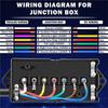 Trailer Wiring Harness Kit 8FT 7 Gang Junction Box And 7 Way Trailer Cord With Breakaway Switch And Plug Holder Kit