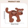 Cute Dog Wall Clock Acrylic Non Ticking Silent Cartoon Room Clock for Kids Nursery and Living Spaces