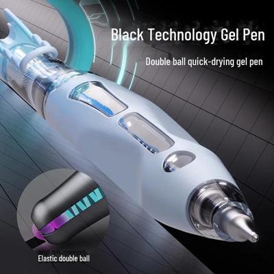 Advanced Black Neutral Pen - Quick-Drying 0.5mm Dual-Ball Signature Pen for Office & Exams
