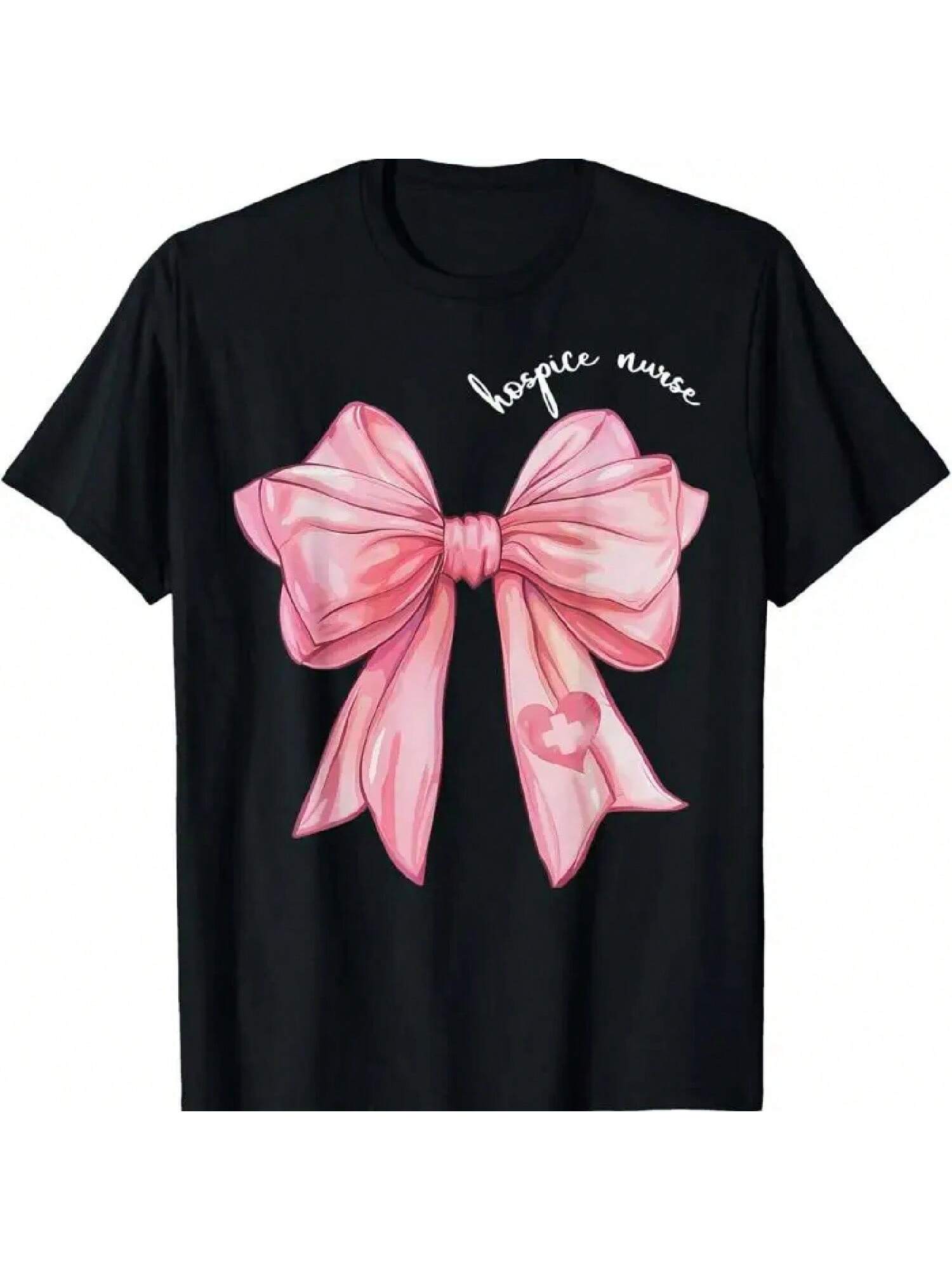 Coquette Bow Hospice Nurse Aide Palliative Care T Shirt S разноцветный