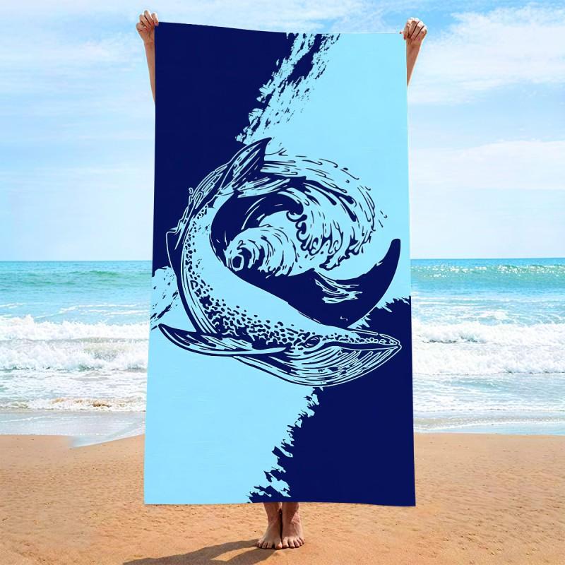 Ultra Absorbent Microfiber Beach Towel Quick Dry Printed Large Bath 90x180cm