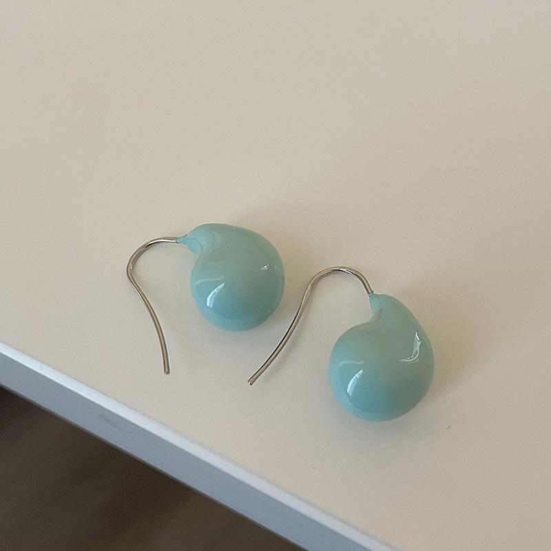 

Нишевый дизайн, капающее масло, капающая вода, серьги-крючки, женский стиль, простые, свежие и модные, индивидуальные, универсальные серьги